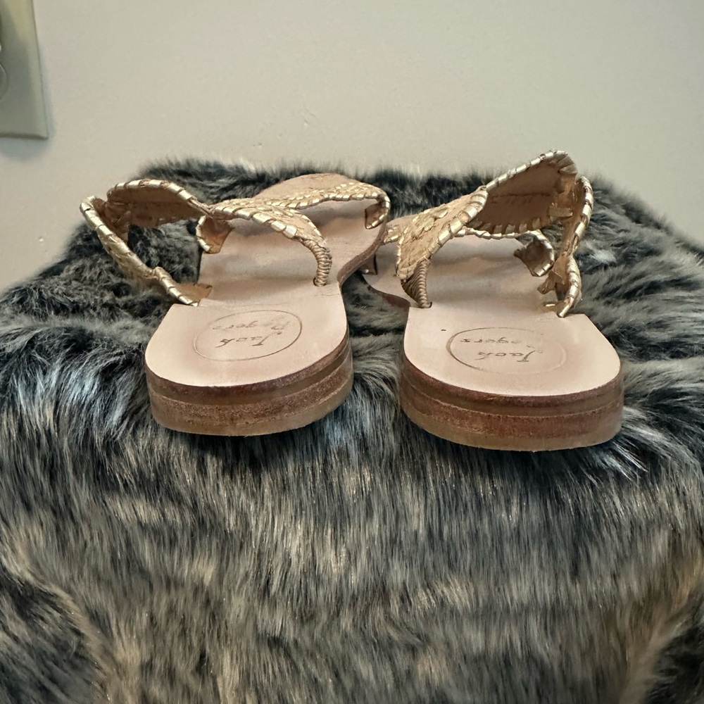 Jack Rogers Gold Embellished Women's Sandals Size 9.5 - Picture 4 of 6